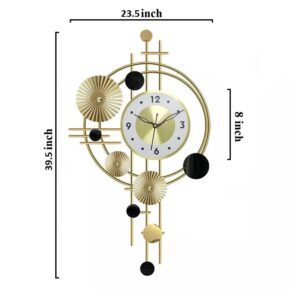 RIZIK STORE Handmade Decorative Metal Wall Clock for Bedroom, Living Room, & Drawing Room – Stylish and Elegant Design - Image 3