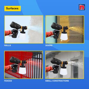 Nippon Paint Walls & Metal Surfaces Paint-Spray Gun|| Heavy Duty|| 850 W || 1000ml Container || (Yellow & Black) - Image 5