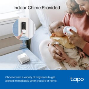 TP-Link Tapo D230S1 2K 5Mp/1920p Smart Wireless Security Video Doorbell,Battery-Powered,Two-Way Talk,Ip64,Colour Night Vision,Cloud &Local Storage,Compatible with Alexa&Google Home,Easy Installation - Image 10
