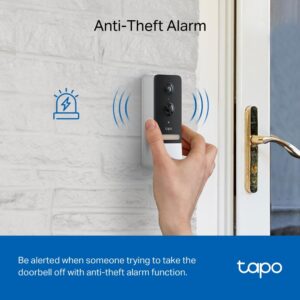 TP-Link Tapo D230S1 2K 5Mp/1920p Smart Wireless Security Video Doorbell,Battery-Powered,Two-Way Talk,Ip64,Colour Night Vision,Cloud &Local Storage,Compatible with Alexa&Google Home,Easy Installation - Image 9