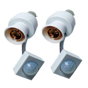 WAKEN LED Bulb Holder Motion Sensor Automatic B22 Base Night/Day Light Working (2-Pack) - Image 2