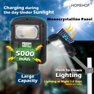 Homehop 30W All in One Solar Street Light Outdoor Home Garden Wall Balcony Motion Sensor Security Lamp with Remote, Automatic (ABS, Cool White, Pack of 2) - Image 4