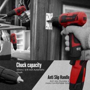 IBELL 12V Cordless Drill Driver CD12-74|17 Settings (+1 Mode setting)|1450 RPM|10mm Keyless Chuck|LED Light |2-Speed Mode|1500mAh Battery|32 Accessories|Perfect for Home & DIY Projects - Image 6