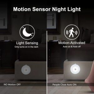 Hoteon Motion Sensor Light, Battery Powered LED Sensor Light for Home with On/Auto/Off Switch, Cordless Magnet Wall Light for Stairs, Hallway, Kitchen, Cabinet, Cold(1 Pack) - Image 5
