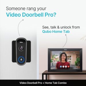 Qubo Instaview New Age Doorphone from Hero Group | Video Doorbell Pro 2K + Home Tab | Instant Phone & Tab Visitor Video Call | 3MP 1296P Resolution | 2Way Talk | Alexa & OK Google | Chime |2024 Launch - Image 3