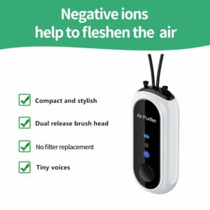 Wearable Negative Ion,Portable Negative Ion Generator Necklace for Purifying Around the Body Smoke,Peculiar Smell, Shape Fashion and for Party,Sports,Outdoor,Home Mini Anion - Image 4