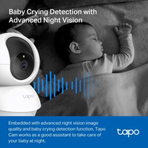 Tapo TP-Link C210 360° 3MP Full HD 2304 X 1296P Video Pan/Tilt Smart Wi-Fi Security Camera | Alexa Enabled | 2-Way Audio| Night Vision| Motion Detection | Indoor CCTV White - Image 6