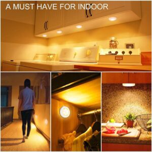 One94Store Motion Sensor Light with USB Charging, Wireless, Rechargeable, Adhesive LED Nightlight for Home (Pack of 2, Warm White) - Image 6