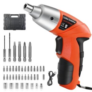 Bennort Cordless Electric Screwdriver Machine with Bits And LED Light, 45 in 1 Rechargeable Screwdriver Drill Machine with Reversible Function for Home & DIY Use - Easy to Use - Image 2