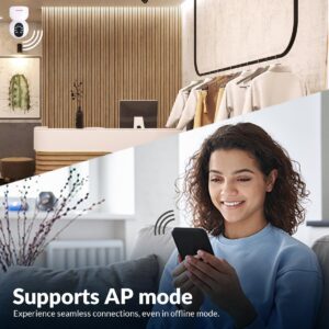 CP PLUS 3MP Smart Wi-fi CCTV Camera | 360° & Full HD Home Security | Full Color Night Vision | 2-Way Talk | Advanced Motion Tracking | SD Card Support (Upto 256GB) | IR Distance 20Mtr | EZ-P31 - Image 10