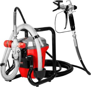 iBELL APS1170 Airless Paint Sprayer with Powerful 650W Motor, Max Pressure 20.7MPa/3000psi, 1.1L/Min Flow Rate and 7.6M High Pressure Hose (Multicolor) | Corded Electric - Image 2