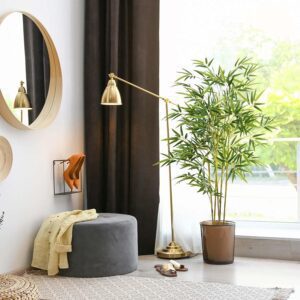 FOX & FERN Plastic Artificial Bamboo Plant|Made By Hand-Selected Natural Bamboo Trunks,Real Touch Leaves Without Pot|Best Artificial Plant For Gifting|Party,Wedding And Home Decor(Ht. 120Cm) - Image 6