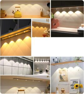 XERGY LED Under Cabinet Wireless Lights, Under Counter Closet Lights with Motion Sensor, USB Rechargeable Light Strip for Indoor Kitchen Closet Stairway (Cabinet Light Rechargeable 40 CM) - Image 5