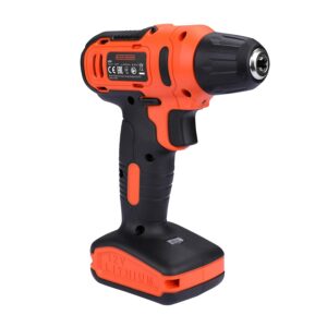 BLACK+DECKER LD12SP 12V 10mm Li-ion Cordless Variable Speed Reversible Drill Machine Driver with 10 Screwdriver & 2 Drill Machine Bits for Home & DIY Use, 1 Year Warranty, ORANGE & BLACK - Image 7