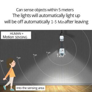 WAKEN LED Bulb Holder Motion Sensor Automatic B22 Base Night/Day Light Working (2-Pack) - Image 5