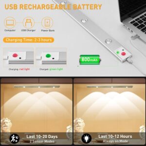 One94Store Under The Cabinet Lights 40 cm Motion Light Home Removable Dimmable USB Rechargeable Closet Light, Wireless Wardrobe Light for Home, Kitchen, Stairs, Wardrobe (Pack of 1) - Image 4