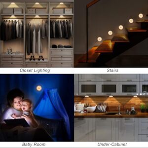 One94Store Motion Sensor Light with USB Charging, Wireless, Rechargeable, Adhesive LED Nightlight for Home (Pack of 2, Warm White) - Image 7