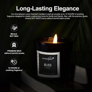 Aromahpure Luxury Scented Candles (Set-2) (4 X 60g Each)(100% Soy Wax) - Illusion, Bliss, Expressive, Dark Desire Fragrance Candles for Home & Gift Sets - Image 7