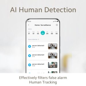 Xiaomi Mi 360° Home Security Camera 2K (1296p)| 2024 New Launch| 3MP High Res| F/1.6 High Aperture for Superior Colors| CCTV Camera for Home| AI Human Detect (No False Alarm)| Talk Back Feature,White - Image 7