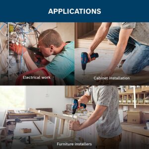 Bosch GSR 120-LI Cordless Drill Driver, 12V, 1,500 rpm, 14/30/- Nm, 10 mm Chuck, 0.8 kg + 1 x GBA 12V 2.0Ah Battery, GAL 1210 CV Professional Charger, Carrying Case, 1 Year Warranty - Image 7