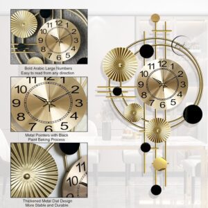 RIZIK STORE Handmade Decorative Metal Wall Clock for Bedroom, Living Room, & Drawing Room – Stylish and Elegant Design - Image 5