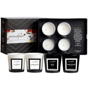 Aromahpure Luxury Scented Candles (Set-2) (4 X 60g Each)(100% Soy Wax) - Illusion, Bliss, Expressive, Dark Desire Fragrance Candles for Home & Gift Sets - Image 2