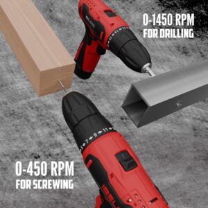 IBELL 12V Cordless Drill Driver CD12-74|17 Settings (+1 Mode setting)|1450 RPM|10mm Keyless Chuck|LED Light |2-Speed Mode|1500mAh Battery|32 Accessories|Perfect for Home & DIY Projects - Image 3