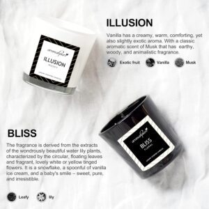 Aromahpure Luxury Scented Candles (Set-2) (4 X 60g Each)(100% Soy Wax) - Illusion, Bliss, Expressive, Dark Desire Fragrance Candles for Home & Gift Sets - Image 4