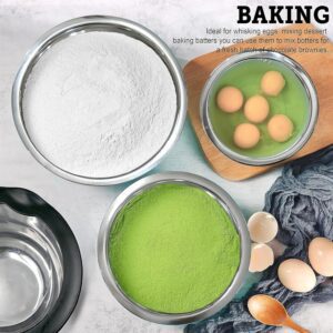 HOME BARGAINS Stainless Steel Mixing Bowls for Kitchen, Serving Bowl with lid | Food Storage Bowls with BPA Free Food Safe lid Set of 3 (400ml, 1000ml, 1700ml) | Silver Color - Image 4