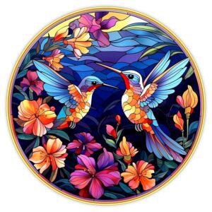 Livin'luxe paintings Loving couple Bird modern art Premium Sparkle lamination Golden Slim Frame 58 cm x 58 cm Large Size, For Home/Office/Hotel painting GR-26 - Image 6