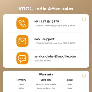 Imou 3MP Smart CCTV Security WiFi Camera for Home, 360° Coverage, AI Human Detection, Siren Alarm, Night Vision 10M, 2-Way Talk, Supports 256GB SD Card, WiFi & Ethernet Connection - Image 8