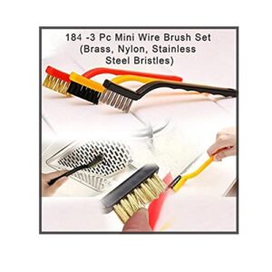 Sulfar 3 Pc Mini Wire Brush Set (Brass, ... - Image 3
