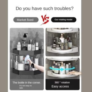 Plastic Self Adhesive Rotating Bathroom Shelf... - Image 10