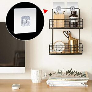 Honexa Plastic 4 Pieces Bathroom Shelf Adhesi... - Image 7
