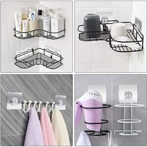 Honexa Plastic 4 Pieces Bathroom Shelf Adhesi... - Image 4