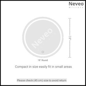 Neveo Mirrors 18" Round 3in1 led Light Mirror... - Image 3