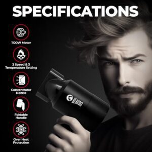 BEARDO Styling Gun Ultra Compact Hair Dryer |... - Image 3