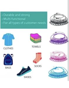 Cloth Drying Rope with Hooks Elastic Cloth Ha... - Image 6