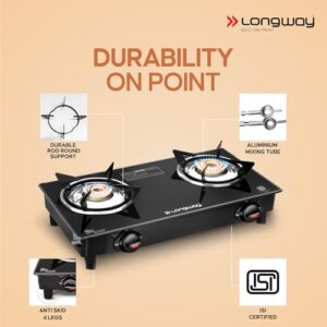 Longway Furn Glass Top, 2 Burner Manual Ignit... - Image 6