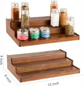 Insight Arts Wooden Spice Rack Organizer 3-Ti... - Image 3