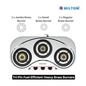 MILTON Royal Stainless Steel Gas Stove 3 Burn... - Image 5