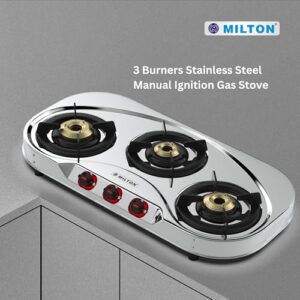 MILTON Royal Stainless Steel Gas Stove 3 Burn... - Image 7
