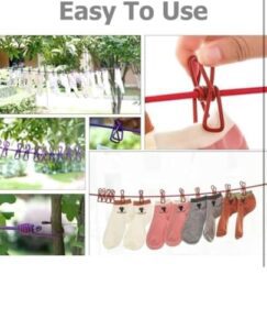 Cloth Drying Rope with Hooks Elastic Cloth Ha... - Image 7