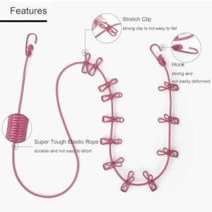 Cloth Drying Rope with Hooks (Pack of 1) Elas... - Image 7