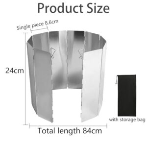 Camp Stove Windscreen, 10 Plates Aluminum Win... - Image 3