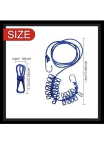 Cloth Drying Rope with Hooks Elastic Cloth Ha... - Image 3