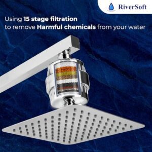 RiverSoft Combo Rain-Shower Set, 8 Inch x 8 I... - Image 3