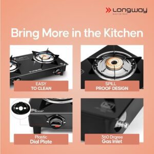 Longway Furn Glass Top, 2 Burner Manual Ignit... - Image 8