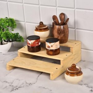 OXMIC Wooden 3-Tier Spice Rack Organizer – Mu... - Image 2