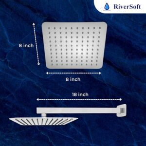 RiverSoft Combo Rain-Shower Set, 8 Inch x 8 I... - Image 6